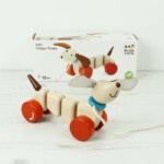 PlanToys Happy Puppy – Wooden Pull-Along Toy with Rotatable Head and Floppy Ears, No Batteries, for Toddlers - view 3