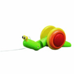 PlanToys Pull Along Snail – Classic Wooden Pull-Along Toy, Multicolour, for Toddlers - view 2
