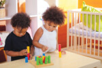 PlanToys Geometric Peg Board – Wooden Sorting and Stacking Toy with 16 Geometric Pegs for Toddlers - view 4