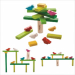 PlanToys Balancing Tree – Wooden Balancing Game with 11 Tree Pieces and 6 Birds for Kids - view 3