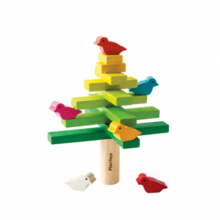 PlanToys Balancing Tree – Wooden Balancing Game with 11 Tree Pieces and 6 Birds for Kids - view 2