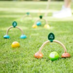 PlanToys Croquet – Wooden Garden Game Set with 4 Animal Balls, 2 Mallets and 4 Wickets for Kids - view 4