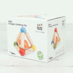 PlanToys Triangle Clutching Toy – Wooden Baby Rattle with Detachable Two-Tone Ball for Babies - view 3