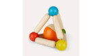 PlanToys Triangle Clutching Toy – Wooden Baby Rattle with Detachable Two-Tone Ball for Babies - view 6