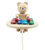 PlanToys Pull-Along Musical Bear – Pull Toy with Xylophone-Playing Bear for Toddlers Learning to Walk - view 5