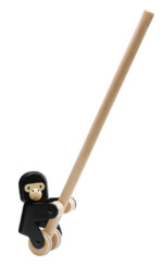 PlanToys Climbing Gorilla – Wooden Push Toy with Climbing Movements for Toddlers Learning First Steps