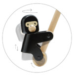 PlanToys Climbing Gorilla – Wooden Push Toy with Climbing Movements for Toddlers Learning First Steps - view 2