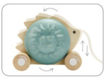 PlanToys Pull-Along Hedgehog – Blue Pull Toy with Chime Sound for Toddlers - view 2