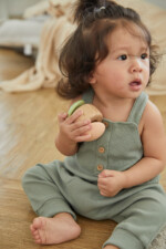 PlanToys Clapping Roller – Modern Rustic Wooden Baby Toy with Soft Clapping Sound When Rolled - view 3