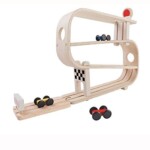 PlanToys Ramp Racer – Wooden Ramp with Racing Cars, Toy Car Race Track for Kids
