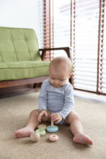 PlanToys First Stacking Ring – Wooden Baby Toy with Foldable Center Rod, Rubberwood, for Toddlers - view 5