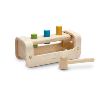 PlanToys Pounding Bench – Reversible Wooden Pounding Toy for Hand-Eye Coordination for Toddlers - view 2