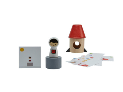 PlanToys Spatial Rocket – Spatial Awareness Learning Toy with Geo Shapes and Index Cards for Toddlers - view 2