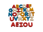 PlanToys Upper Case Alphabet – 31-Piece Wooden Letter Set with 26 Letters and 5 Extra Red Vowels, for Toddlers - view 6