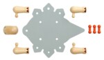 PlanToys D.I.Y. Stegosaurus – Wood and Rubber 3D Dinosaur Building Toy with Infographic Flashcard for Kids - view 2
