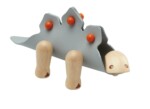 PlanToys D.I.Y. Stegosaurus – Wood and Rubber 3D Dinosaur Building Toy with Infographic Flashcard for Kids - view 6