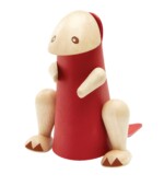 PlanToys D.I.Y. Tyrannosaurus – Wood and Rubber 3D Dinosaur Building Toy with Infographic Flashcard for Kids - view 3