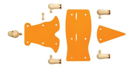 PlanToys D.I.Y. Brachiosaurus – Wood and Rubber 3D Dinosaur Building Toy with Infographic Flashcard for Kids - view 2