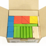 PlanToys Colorful 40 Unit Blocks – 40 Piece Wooden Block Set, 6 Shapes, Natural Rubberwood for Toddlers - view 5