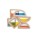 PlanToys Water Blocks – 6 Water-Filled Sensory Blocks in 2 Shapes for Learning Colours, Ages 3+ - view 2