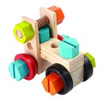 PlanToys Construction Set – 40-Piece Wooden Building Set with 2-in-1 Wrench and Screwdriver for Kids, Ages 3+ - view 6