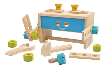 PlanToys Robot Tool Box – 2-in-1 Wooden Tool Set That Transforms into a Robot, 18 Pieces - view 2