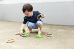 PlanToys Meadow Ring Toss – Wooden Game with 6 Rope Rings with Beads and 3 Posts for Kids - view 3