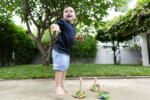 PlanToys Meadow Ring Toss – Wooden Game with 6 Rope Rings with Beads and 3 Posts for Kids - view 4