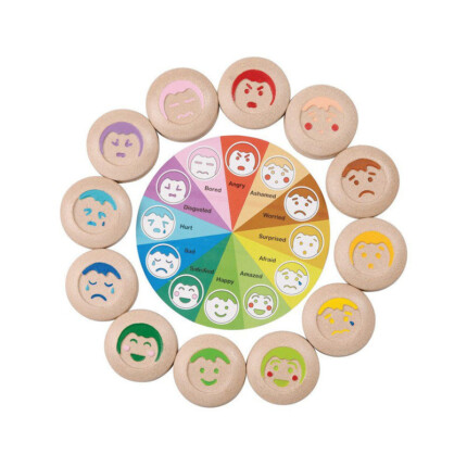 PlanToys My Mood Memo – Wooden Emotion Memory Matching Game with 24 Tiles and 12 Emotions for Kids - view 2