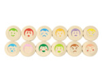 PlanToys My Mood Memo – Wooden Emotion Memory Matching Game with 24 Tiles and 12 Emotions for Kids - view 3