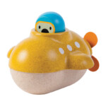 PlanToys Submarine – Wooden Bath Toy, Rubberwood Submarine for Toddlers, Ages 1+ - view 3