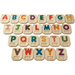 PlanToys Braille Alphabet A-Z – 26-Piece Wooden Braille Learning Set with Upper and Lower Case Letters for Kids - view 2