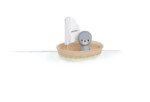 PlanToys Sailing Boat – Seal, Wooden Arctic Animal Bath Toy for Toddlers, Ages 1+