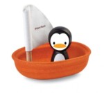 PlanToys Sailing Boat – Penguin, Wooden Bath Toy for Babies and Toddlers