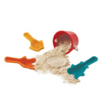 PlanToys Sand Play Set – Plastic-Free Eco Beach Toy with Bucket and 3 Fish-Imprint Spades for Kids - view 5