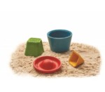 PlanToys Creative Sand Play – Wooden Sand Molds, 4 Different Shaped Molds for Outdoor Play and Kids - view 3
