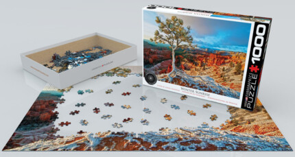 EuroGraphics Winter Sunrise – 1000-Piece Jigsaw Puzzle, 19.25 x 26.5 Inches, Recycled Board - view 2
