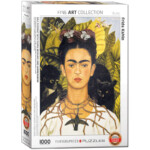 EuroGraphics Self-Portrait with Thorn Necklace and Hummingbird by Frida Kahlo – 1000 Piece Puzzle, Recycled Board