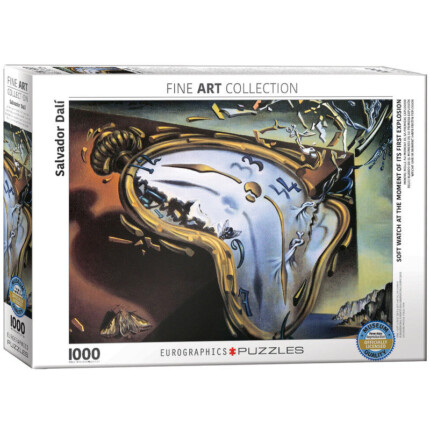 EuroGraphics Soft Watch at Moment of First Explosion by Salvador Dali – 1000 Piece Puzzle, Recycled Board
