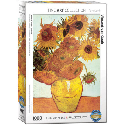 EuroGraphics Twelve Sunflowers by Vincent van Gogh – 1000-Piece Jigsaw Puzzle