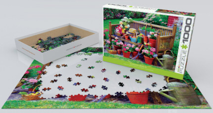EuroGraphics Garden Bench – 1000-Piece Jigsaw Puzzle, 19.25 x 26.5 Inches, Recycled Board - view 2