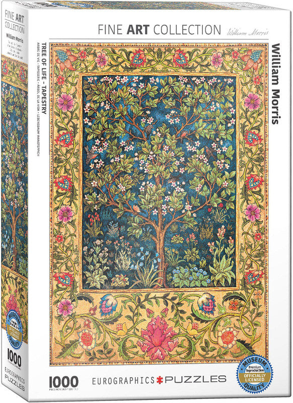 6000-5609.jpg EuroGraphics Tree of Life Tapestry 1000-Piece Jigsaw Puzzle – William Morris Artwork, Blue and Green