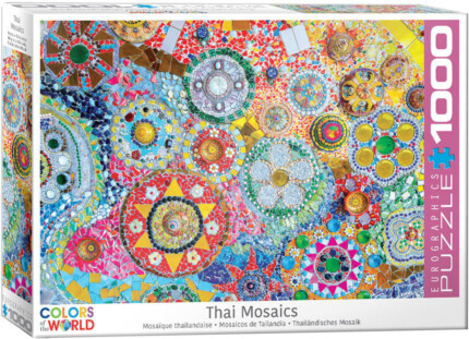 EuroGraphics Thailand Mosaic Jigsaw Puzzle – Wat Arun Broken Ceramic Mosaic Architecture Design, Ages 12+