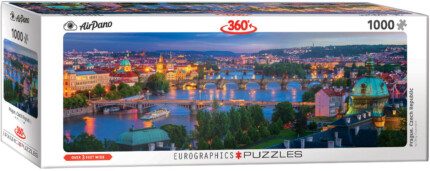 EuroGraphics Prague, Czech Republic Panoramic – 1000-Piece Jigsaw Puzzle, 13 x 38 Inches, Recycled Board