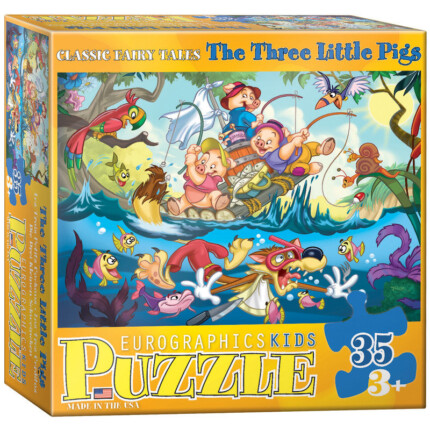 EuroGraphics The Three Little Pigs – 35-Piece Jigsaw Puzzle for Kids