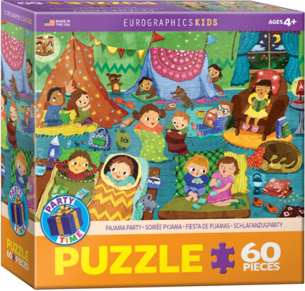 EuroGraphics Pajama Party 60-Piece Jigsaw Puzzle – Children’s Pajama Party Illustration, 10 x 13 Inches, Ages 5+
