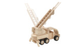 PlanToys Fire Truck – Wooden Toy Vehicle with Rotating Extendable Ladder, Fire Hose and Fire Extinguisher for Kids - view 4