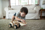 PlanToys Bulldozer – Wooden Toy Vehicle, Rubberwood Construction Truck for Kids, Ages 3+ - view 3