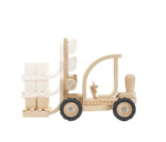 PlanToys Forklift – Wooden Toy Vehicle with Steering Knob, Sound-Making Lift and Wooden Cubes for Kids - view 2