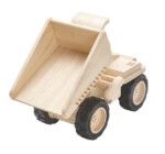 PlanToys Dump Truck – Wooden Toy Vehicle with Working Dump Bed and Lever for Kids - view 2